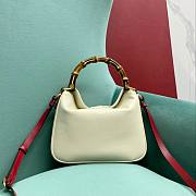 	 Colestore GG Diana Small White Leather Shoulder Bag 30×8.5×26 - 5