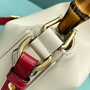 	 Colestore GG Diana Small White Leather Shoulder Bag 30×8.5×26 - 3