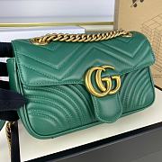 Colestore Gucci GG Marmont Green 22*13*6cm - 6