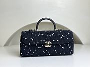 Colestore Chanel Box bag, Tweed, sequins & gold-tone metal, black & white - 1