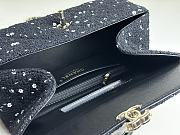 Colestore Chanel Box bag, Tweed, sequins & gold-tone metal, black & white - 4