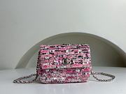 Colestore Chanel Flapbag Sequin Pink Size 20cm - 1