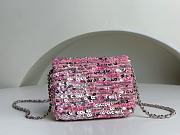 Colestore Chanel Flapbag Sequin Pink Size 20cm - 3