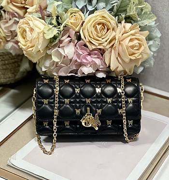 	 Colestore Dior Cannage Butterfly Black Size 21 x 11.5 x 4.5cm