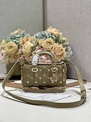 Colestore Dior Djoy Grey  Cannage Lambskin with Gold-Finish Butterfly - 1