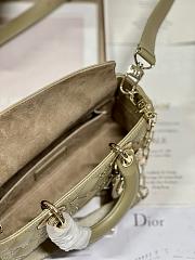 Colestore Dior Djoy Grey  Cannage Lambskin with Gold-Finish Butterfly - 2