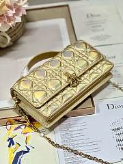 Colestore Miss Dior Chain Pouch Gold Cannage Lambskin 21 x 11.5 x 4.5cm - 5
