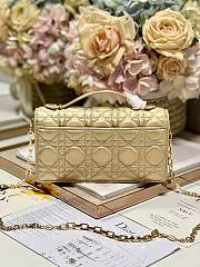 Colestore Miss Dior Chain Pouch Gold Cannage Lambskin 21 x 11.5 x 4.5cm - 3