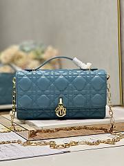 	 Colestore Miss Dior Chain Pouch Blue Cannage Lambskin 21 x 11.5 x 4.5cm - 1