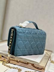 	 Colestore Miss Dior Chain Pouch Blue Cannage Lambskin 21 x 11.5 x 4.5cm - 4