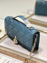 	 Colestore Miss Dior Chain Pouch Blue Cannage Lambskin 21 x 11.5 x 4.5cm - 3