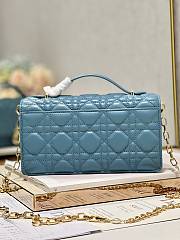 	 Colestore Miss Dior Chain Pouch Blue Cannage Lambskin 21 x 11.5 x 4.5cm - 2