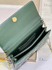 	 Colestore Miss Dior Chain Pouch Green Patent Cannage Lambskin 21 x 11.5 x 4.5cm - 4