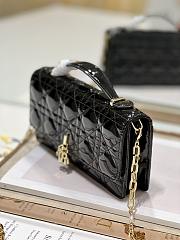 	 Colestore Miss Dior Chain Pouch Black Patent Cannage Lambskin 21 x 11.5 x 4.5cm - 5