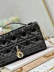 	 Colestore Miss Dior Chain Pouch Black Patent Cannage Lambskin 21 x 11.5 x 4.5cm - 4