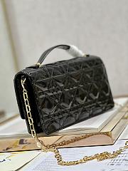 	 Colestore Miss Dior Chain Pouch Black Patent Cannage Lambskin 21 x 11.5 x 4.5cm - 2