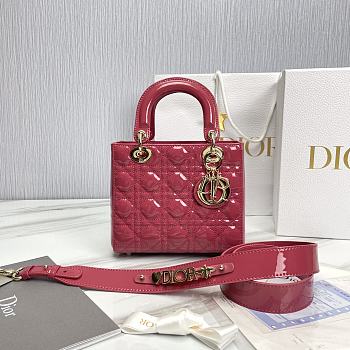 Colestore Dior Lady ABC Patent Pink Size 20 x 17 x 8 cm 