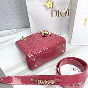 Colestore Dior Lady ABC Patent Pink Size 20 x 17 x 8 cm  - 3