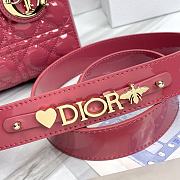 Colestore Dior Lady ABC Patent Pink Size 20 x 17 x 8 cm  - 4