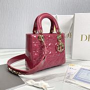 Colestore Dior Lady ABC Patent Pink Size 20 x 17 x 8 cm  - 5