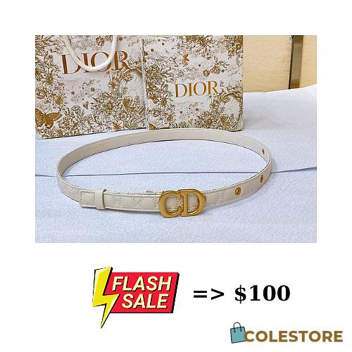 	 Colestore Dior White Belt Size 2cm - 1
