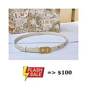 	 Colestore Dior White Belt Size 2cm - 1