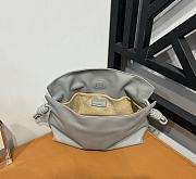 Colestore Mini Flamenco Clutch In Nappa Calfskin Grey Size 24*18*9cm - 3