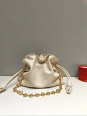 	 Colestore Mini Flamenco Clutch In Nappa Calfskin Angora Size 24*18*9cm - 3