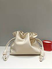 	 Colestore Mini Flamenco Clutch In Nappa Calfskin Angora Size 24*18*9cm - 5