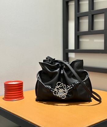 	 Colestore Mini Flamenco Clutch In Nappa Calfskin Black Size 24*18*9cm