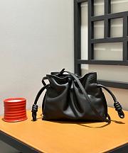 	 Colestore Mini Flamenco Clutch In Nappa Calfskin Black Size 24*18*9cm - 3