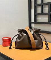 	 Colestore Mini Flamenco Clutch In Nappa Calfskin Brown Size 24*18*9cm - 4