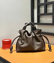 	 Colestore Mini Flamenco Clutch In Nappa Calfskin Brown Size 24*18*9cm - 2