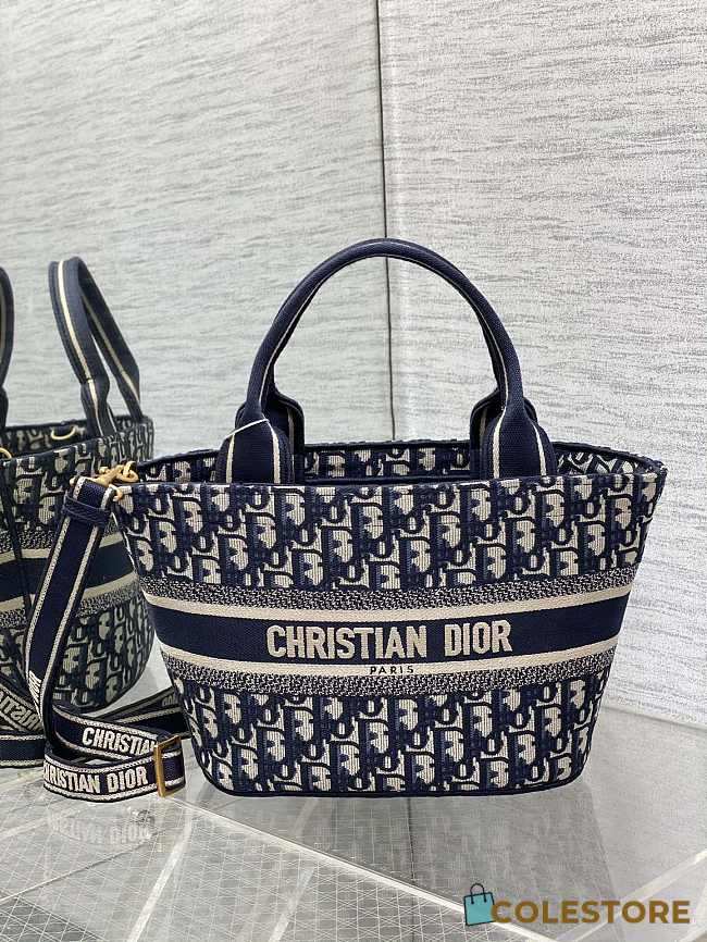 	 Colestore Dior Hat Basket Bag Blue 27*20*8cm - 1
