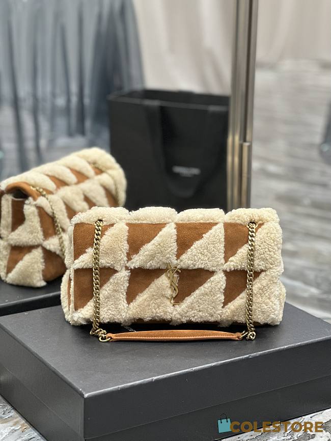 	 Colestore Jamie In Suede And Shearling Patchwork 25×15×7.5cm - 1