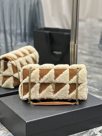 	 Colestore Jamie In Suede And Shearling Patchwork 25×15×7.5cm