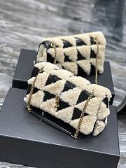 	 Colestore Jamie In Suede And Shearling Patchwork Black 25×15×7.5cm - 5