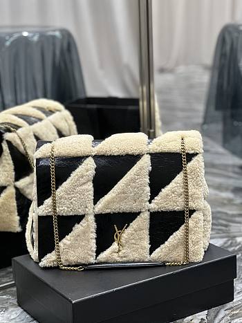 	 Colestore Jamie 4.0 In Suede And Shearling Patchwork Black 38×26×12cm