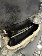 	 Colestore Jamie 4.0 In Suede And Shearling Patchwork Black 38×26×12cm - 3