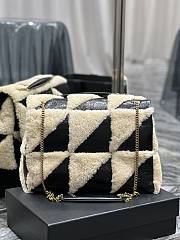 	 Colestore Jamie 4.0 In Suede And Shearling Patchwork Black 38×26×12cm - 2