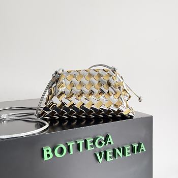 	 Colestore Bottega Veneta Mini Hop Silver Gold 22*12*7cm
