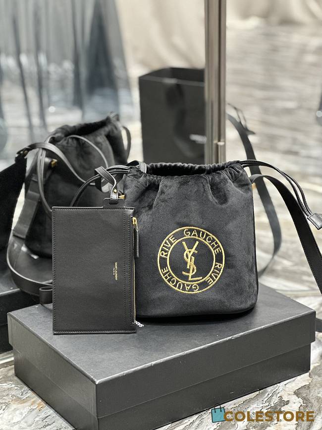 Colestore YSL Rive Gauche Laced Bucket Bag 21×23×14cm - 1