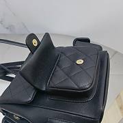 	 Colestore Chanel Duma Cargo Backpack Black Caviar Leather Size 21.5x19.5x12cm - 3