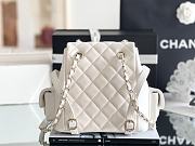 	 Colestore Chanel Duma Cargo Backpack White Caviar Leather Size 21.5x19.5x12cm - 4