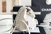 	 Colestore Chanel Duma Cargo Backpack White Caviar Leather Size 21.5x19.5x12cm - 5