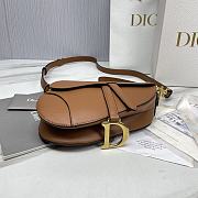 Colestore Dior Saddle Bag Brown Leather with strap 25.5*20*6.5 - 6