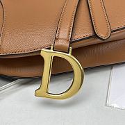 Colestore Dior Saddle Bag Brown Leather with strap 25.5*20*6.5 - 5
