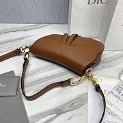 Colestore Dior Saddle Bag Brown Leather with strap 25.5*20*6.5 - 3