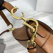 Colestore Dior Saddle Bag Brown Leather with strap 25.5*20*6.5 - 2