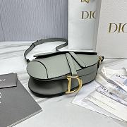 	 Colestore Dior Saddle Bag Grey Leather with strap 25.5*20*6.5 - 2